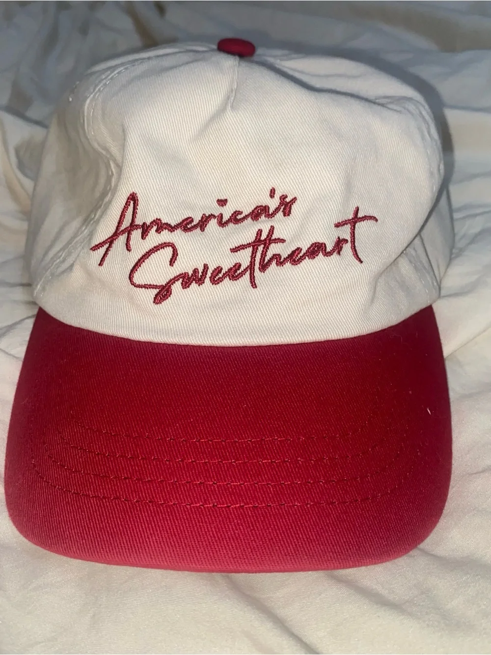 Kids America’s Sweetheart Cream & Red Baseball Cap